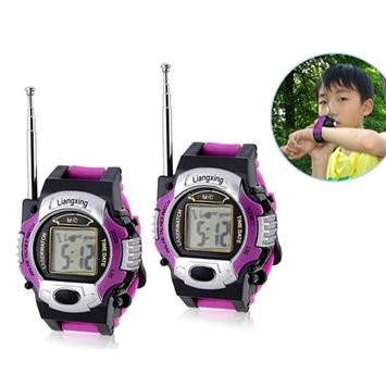 Par de Relógios Walk-Talk Infatil Roxo - Alcance 30m