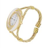 Relógio Feminino Bracetele Branco com Strass