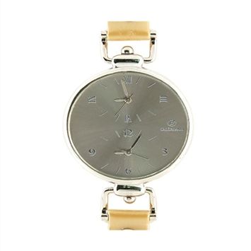 Relógio Feminino Pulseira em Couro Amarelo