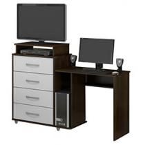Mesa Computador/Escrivaninha Veneza 4 Gavetas - Politorno