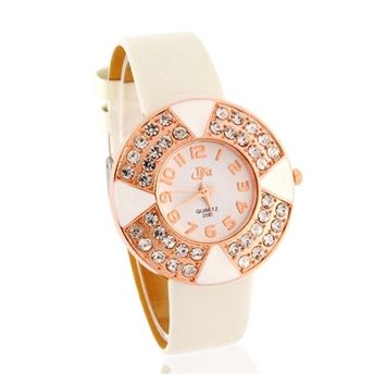 Relógio feminino Branco e Dourado