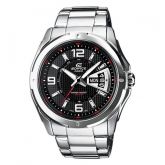 Relógio Casio EF-129D-7A Prata com preto.